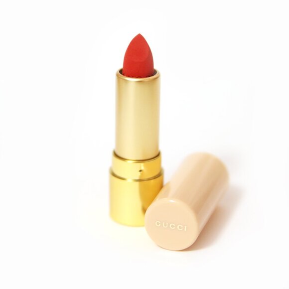Gucci Velvet Matte Lipstick, Goldie Red 25, Mini Sample Travel Size - Picture 2 of 4